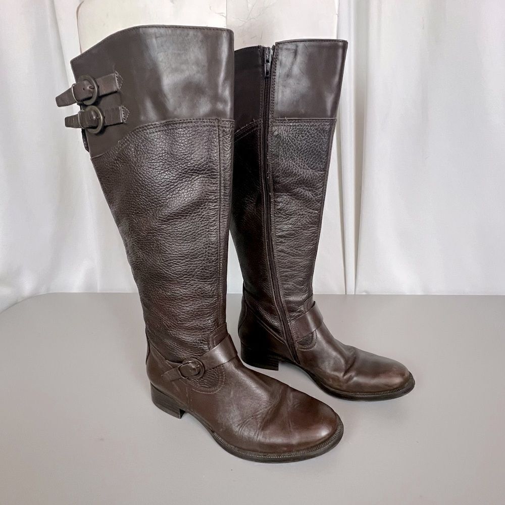 ALDO WOMENS BROWN LEATHER BOOTS SIZE 39EU/8US